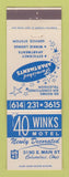 Matchbook Cover - 40 Winks Motel Columbus OH