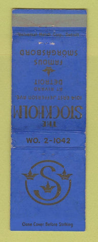 Matchbook Cover - The Stockholm Restaurant Detroit MI WEAR