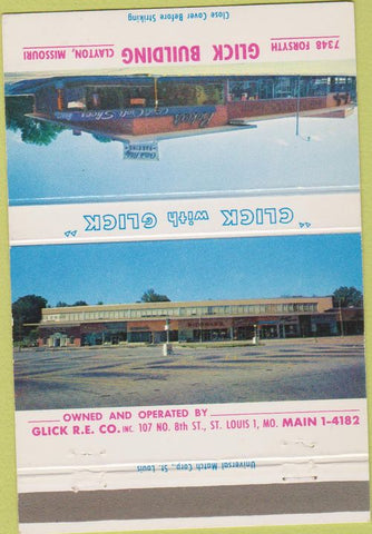 Matchbook Cover - Glick Clothing Bakers Shoes Lerner Shops 40 Strike