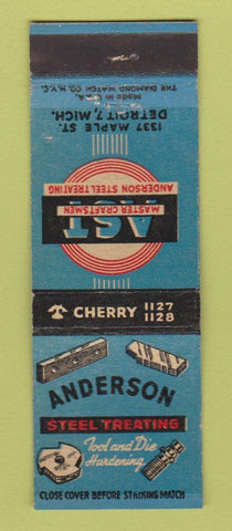 Matchbook Cover - Anderson Steel Treating Detroit MI