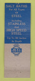 Matchbook Cover - Anderson Steel Treating Detroit MI