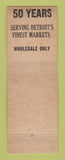 Matchbook Cover - Gillow Poultry Detroit MI WORN