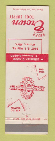 Matchbook Cover - Crown Tool Supply Warren MI