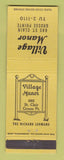 Matchbook Cover - Village Manor Grosse Pointe MI