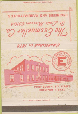 Matchbook Cover - Essmueller Co St Louis MO machine shop 40 Strike