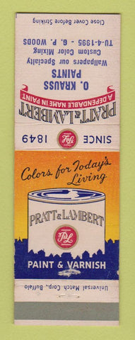 Matchbook Cover - Pratt & Lambert Paint O Krauss Grosse Pointe Woods MI