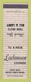 Matchbook Cover - Lochmoor Lounge Grosse Pointe Woods MI