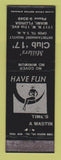 Matchbook Cover - Millers' Club 17 Miami FL girlie WEAR