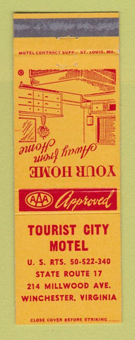 Matchbook Cover - Tourist City Motel Winchester VA
