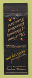 Matchbook Cover - Daly Brothers Furniture Dearborn MI WEAR