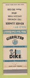 Matchbook Cover - Gibraltar Cement Products Renier Lumber Lincoln Park MI WEAR