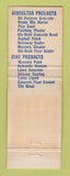 Matchbook Cover - Gibraltar Cement Products Renier Lumber Lincoln Park MI WEAR