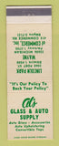 Matchbook Cover - Al's Glass Auto Parts Lincoln Park Wayne MI