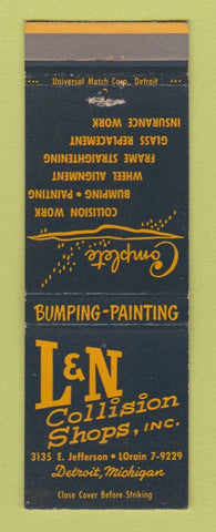 Matchbook Cover - L&N Collision Shop Auto Body Detroit MI