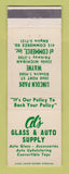 Matchbook Cover - Al's Glass Auto Parts Lincoln Park Wayne MI
