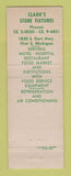 Matchbook Cover - Clark's Store Fixtures Flint MI