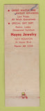Matchbook Cover - Hayes Jewelry Detroit MI Bulova Benrus Elgin Watches WEAR