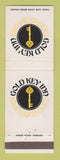 Matchbook Cover - Gold Key Inn Dearborn Detroit Flint Livonia MI Orlando FL