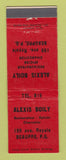 Matchbook Cover - Alexis Boily Restaurant Beupre QC RED