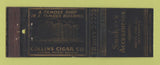 Matchbook Cover - Collins Cigar Company Detroit? MI WEAR