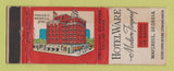 Matchbook Cover - Hotel Ware Waycross GA