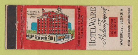 Matchbook Cover - Hotel Ware Waycross GA
