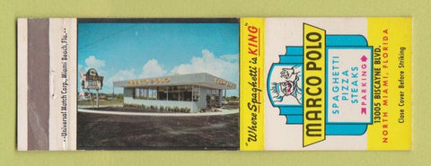Matchbook Cover - Marco Polo Italian Restaurant North Miami FL