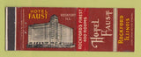 Matchbook Cover - Hotel Faust Rockford IL