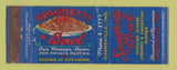 Matchbook Cover - Spaghetti Bowl Restaurant Evansville IN WEAR