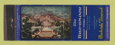 Matchbook Cover - Broadmoor Hotel Colorado Springs
