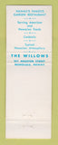 Matchbook Cover - The Willows Honolulu Hawaii