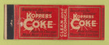 Matchbook Cover - Koppers Coke Coal Chicago IL Full Length