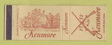 Matchbook Cover - Kenmore Fredericksburg VA