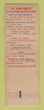 Matchbook Cover - Grace Smith's Restaurant Toledo OH