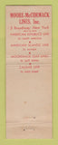 Matchbook Cover - Moore McCormack Lines New York City cruise? Shipping