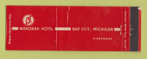 Matchbook Cover - Wenonah Hotel Bay City MI WEAR Full Length