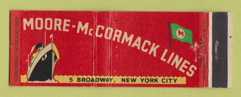 Matchbook Cover - Moore McCormack Lines New York City cruise? Shipping