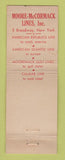 Matchbook Cover - Moore McCormack Lines New York City cruise? Shipping