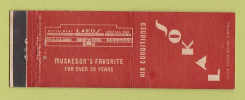 Matchbook Cover - Lakos Restaurant Muskegon MI