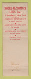 Matchbook Cover - Moore McCormack Lines New York City cruise Shipping