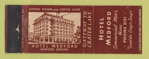 Matchbook Cover - Hotel Medford OR
