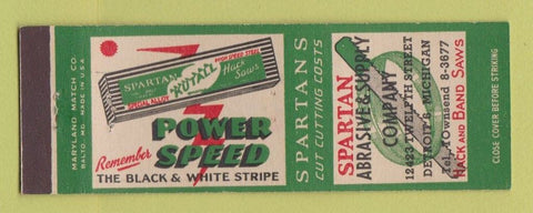 Matchbook Cover - Spartan Abrasives Detroit MI