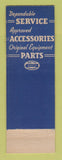 Matchbook Cover - United Service Motors Auto Parts