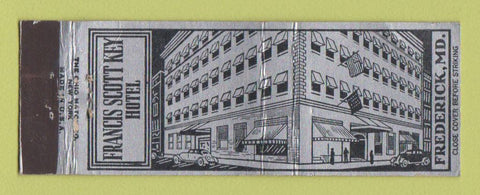 Matchbook Cover - Hotel Francis Scott Key Frederick MD