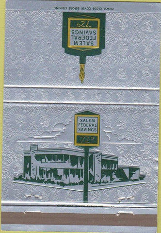 Matchbook Cover - Salem Federal Savings Salem 40 Strike