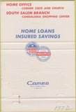Matchbook Cover - Salem Federal Savings Salem 40 Strike