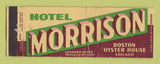 Matchbook Cover - Hotel Morrison Chicago IL WEAR Full Length