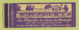 Matchbook Cover - La Placita in Casa de Armijo Albuquerque NM WEAR Full Length
