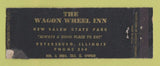 Matchbook Cover - Wagon Wheel Inn Petersburg IL POOR Full Length