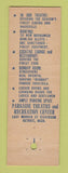 Matchbook Cover - Parkside Theatre Recreation Detroit MI Movies bowling